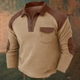 thumbnail image 3 of qucoqpe Mens Mock Neck Sweatshirt Trendy Long Sleeve Casual Pullover with Chest Pocket, 3 of 8