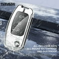 thumbnail image 2 of Zinc alloy+leather Car Flip Folding Key Case Cover For Ford H 3 Buttons Focus 2 3 Ecosport C-Max S-Max Ka Mondeo Kuga Galaxy, 2 of 29