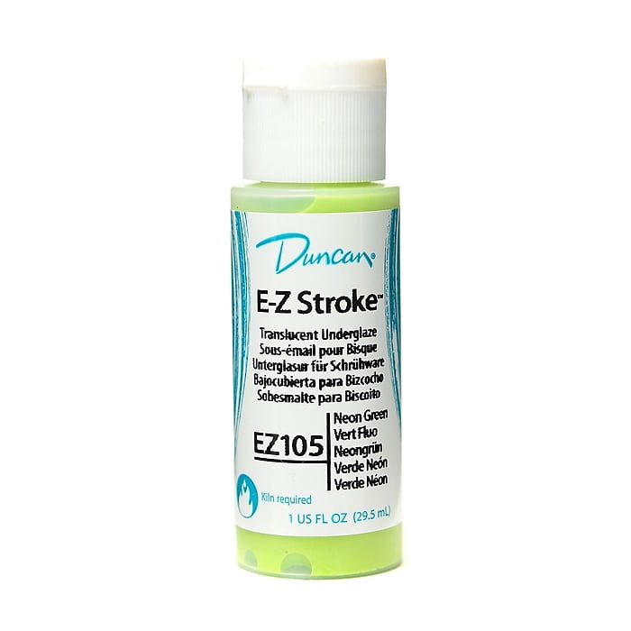 Duncan Translucent Duncan E-Z Stroke Translucent Underglaze, Neon Green, 1Oz, Craft ...