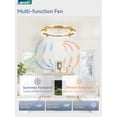thumbnail image 2 of Ventilador de techo LEDIARY, luz regulable de perfil bajo, color dorado, 24 pulgadas, 2 of 8