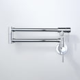 thumbnail image 2 of WOWOW Wall Mounted Pot Filler Faucet with Double Handle in Chrome, 2 of 6