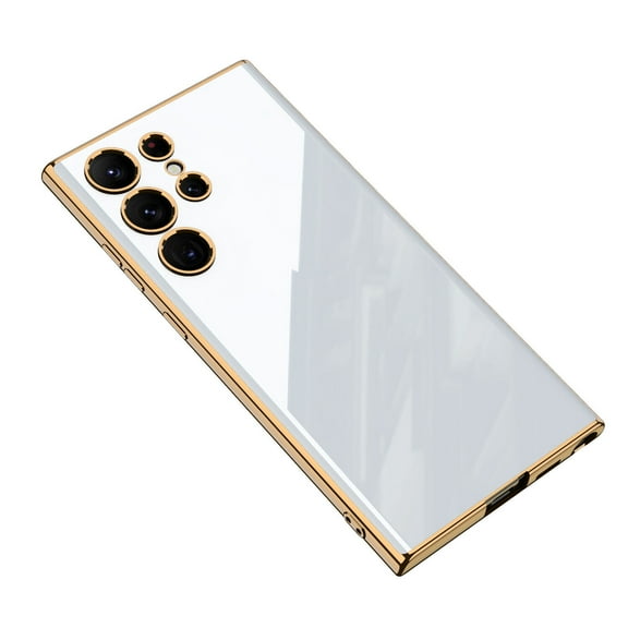 For Samsung Galaxy S23 Ultra/S23 /S23 Case Cover, Shockproof Luxury Electroplate Plating Gold Bumper Slim Glossy Cover