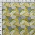 thumbnail image 3 of oneOone Cotton Silk Medium Yellow Fabric Triangle Geometric Sewing Craft Projects Fabric Prints By Yard 42 Inch Wide, 3 of 4