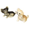 thumbnail image 1 of Cosmos Gifts 20774 Juego de salero y pimentero para perro chihuahua de porcelana fina, 3-1/2 pulgadas de largo, 1 of 1