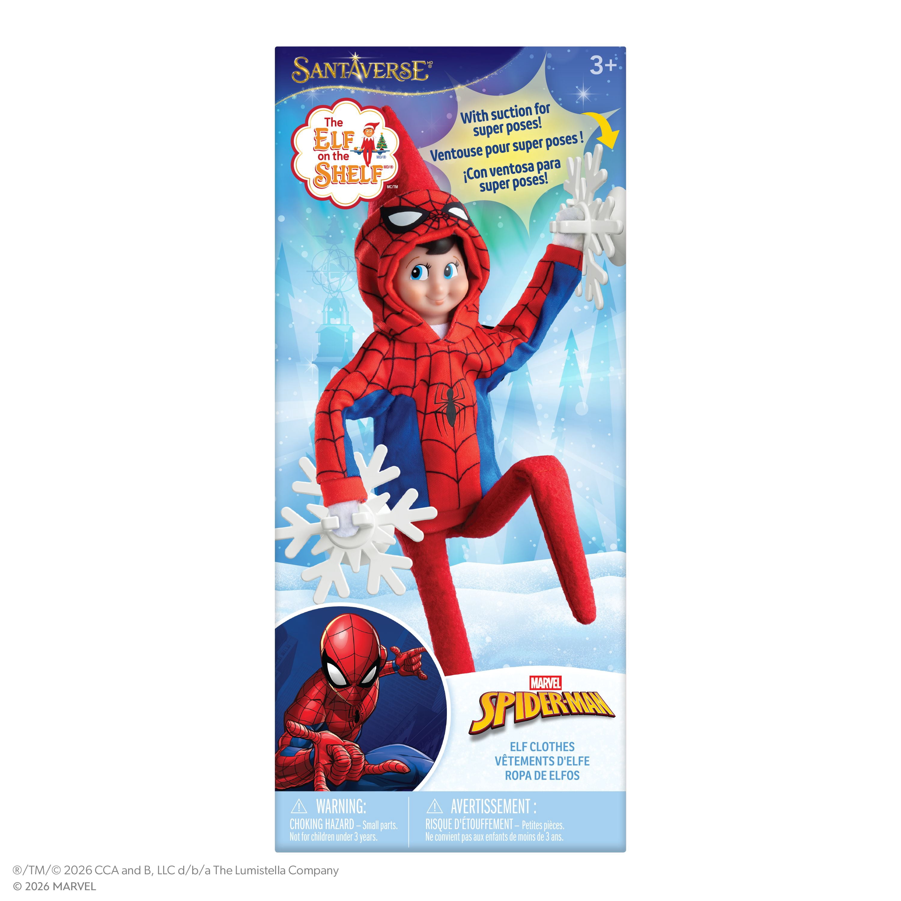 The Elf on the Shelf Marvel Spider-Man Web Hero Elf Hoodie and Prop Set - Scout Elf Not Included