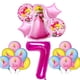 thumbnail image 3 of Decoraciones para fiesta de cumpleaños de la princesa Peach, regalos de fiesta de Mario rosa para niñas, globos, diadema, mantel, vasos, regalos para baby shower, 3 of 4