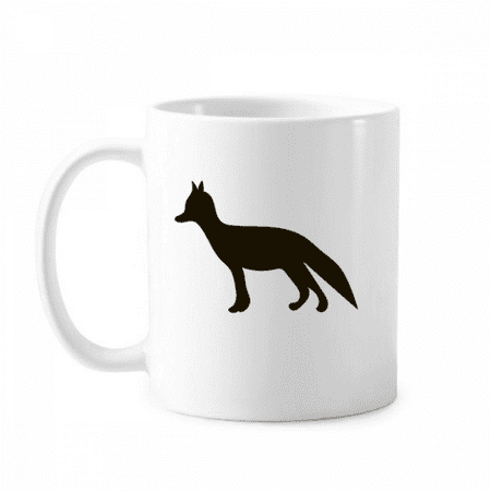 

Black Fox Cute Animal Portrayal Mug Pottery Cerac Coffee Porcelain Cup Tableware