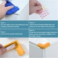 thumbnail image 6 of 2pcs Cabinet Desk Edge Foam Corner Cushion Guard Soft Bumper Furniture Edge Angle Protector, Orange, 6 of 7