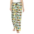 thumbnail image 1 of Balery Train With Animals Pantalones de pijama para mujer, pijamas ultraligeros, pantalones de estar por casa-3X-Large, 1 of 6
