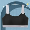 thumbnail image 5 of Girls Training Bra Young Girls Seamless Bra Solid Color Soft Breathable Children Thin Style Student Underwear Tops Black XL, 5 of 6