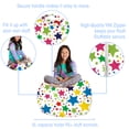 thumbnail image 3 of Posh Creations Bean Bag Stuffable Cover Only-Toy Organizer,Canvas,Kids,3 ft, Multicolor Stars, White, 3 of 3