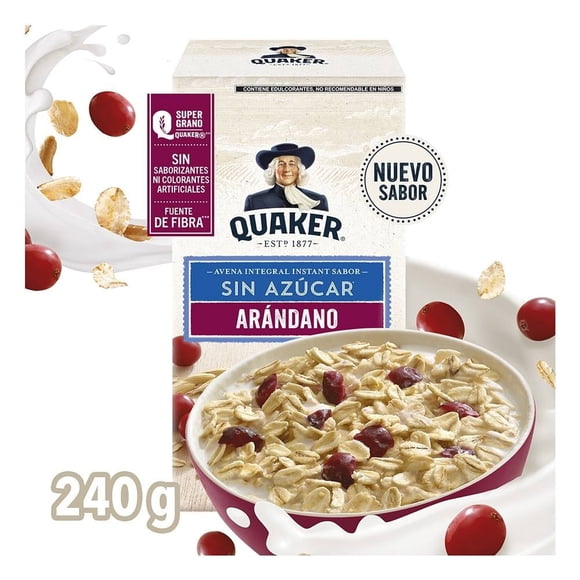Avena integral Quaker instant sabor arándano 240 g