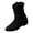 Black_001, variant on Women's Slouchy Faux Suede Ankle Boots, Ruched Stacked Slip On Short Booties, Comfort Flat Heel Casual Boots for Fall Winter Daily Wear Black 8.5(EU-41)