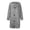 Grey, variant on Plus Size Hooded Cardigan Button Front Mid Length Sweater Coat Loose Fit Side Pocket Casual Knitwear Textured Knit Cozy Hood Wardrobe Essential