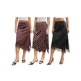 thumbnail image 3 of LMLYSoH Women Skirt Elastic Waist Lace Patchwork Irregular Hem Side Slit Casual Going Out Skirts, 3 of 9