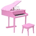 thumbnail image 1 of Costway 30 key Piano w/ Bench Wood Pink, 1 of 9
