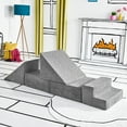 thumbnail image 4 of Yourigami Kids and Toddler Play Gym, Playroom Couch Set, Durable Modular Design, Mountain Gray, 4 of 8