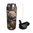 thumbnail image 2 of Yiaed Cute Fallen Leaf Koala Print Water Bottle with Straw Lid, Stainless Steel Double Wall Insulated Water Bottle | Leak-Proof and Spill-Proof Water Bottle, 2 of 8