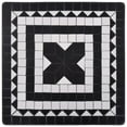 thumbnail image 5 of vidaXL 3 Piece Mosaic Bistro Set Ceramic Tile Black and White, 279414, 5 of 7
