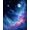 Blue Purple Multi, Pattern 17, variant on ODIKA 8'x10' Washable Area Rug Durable, Non-Slip Large Nebula Galaxy Starry Planets Motif Planetary Stars Themed for Living Room, Under Sectional, Family