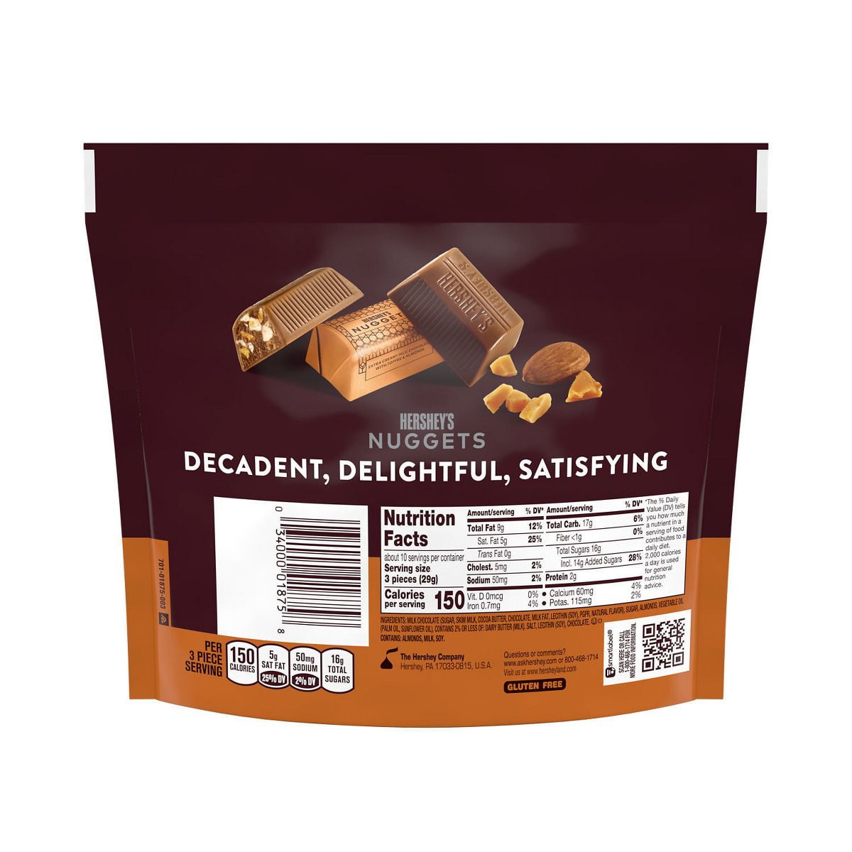 2X - Hershey's Nuggets Toffee Almond Share Size Chocolate Candy - 10.2oz