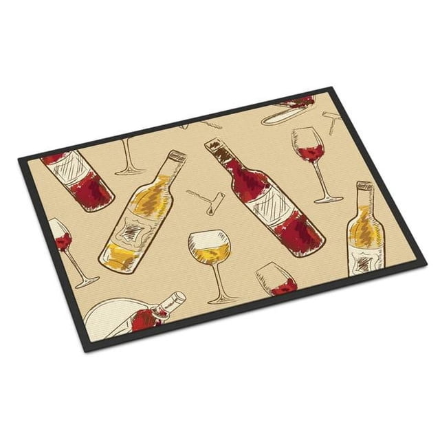 Carolines Treasures BB5196MAT Natte Intérieure Ou Extérieure de Vin Rouge et Blanc, 18 x 27 Po.