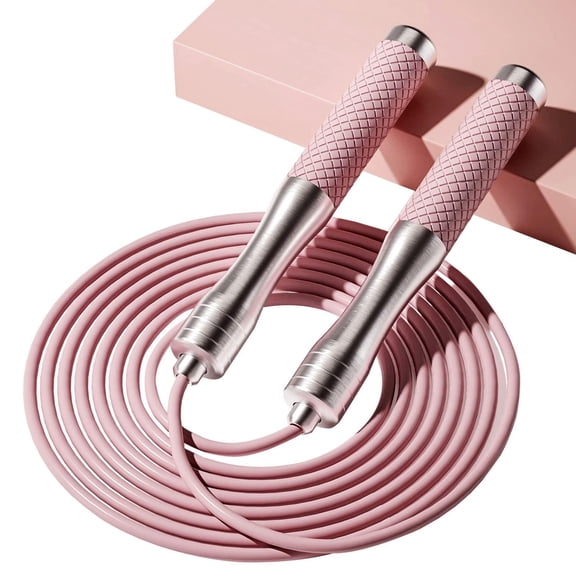 Speed Jump Rope Skipping Rope with Adjustable Length and Alloy & Silicone Handles Suitable for Women Men Exercise Workout Boxing Home Gym