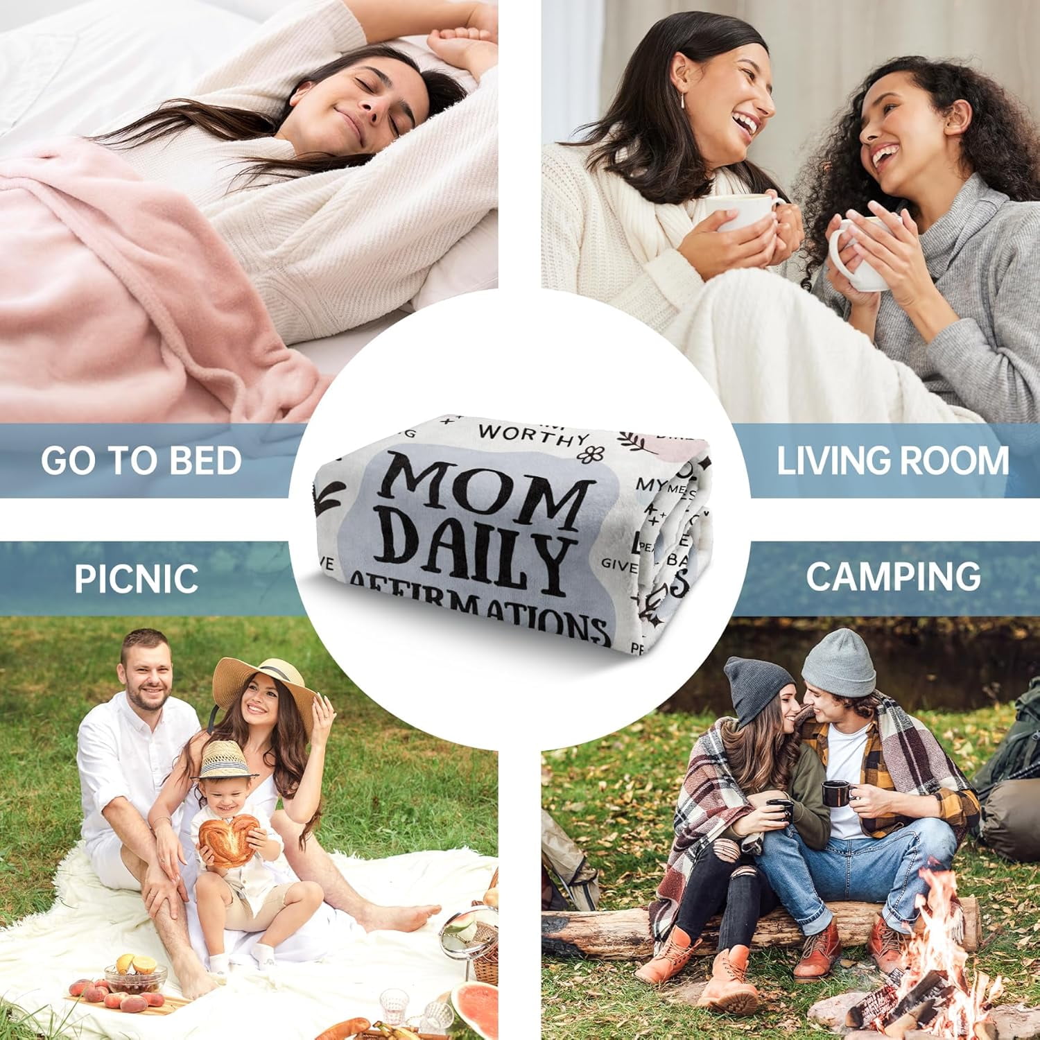 New Mom Gifts for Women Blanket, Postpartum Gender Reveal Mothers Day Birthday Gifts for Girl, Boy Mom