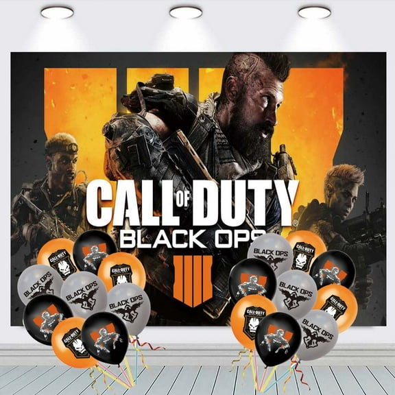 Call Of Duty Birthday Balloons Party Supplies Banner Backdrop Background Taspestry Poster Wall Decor