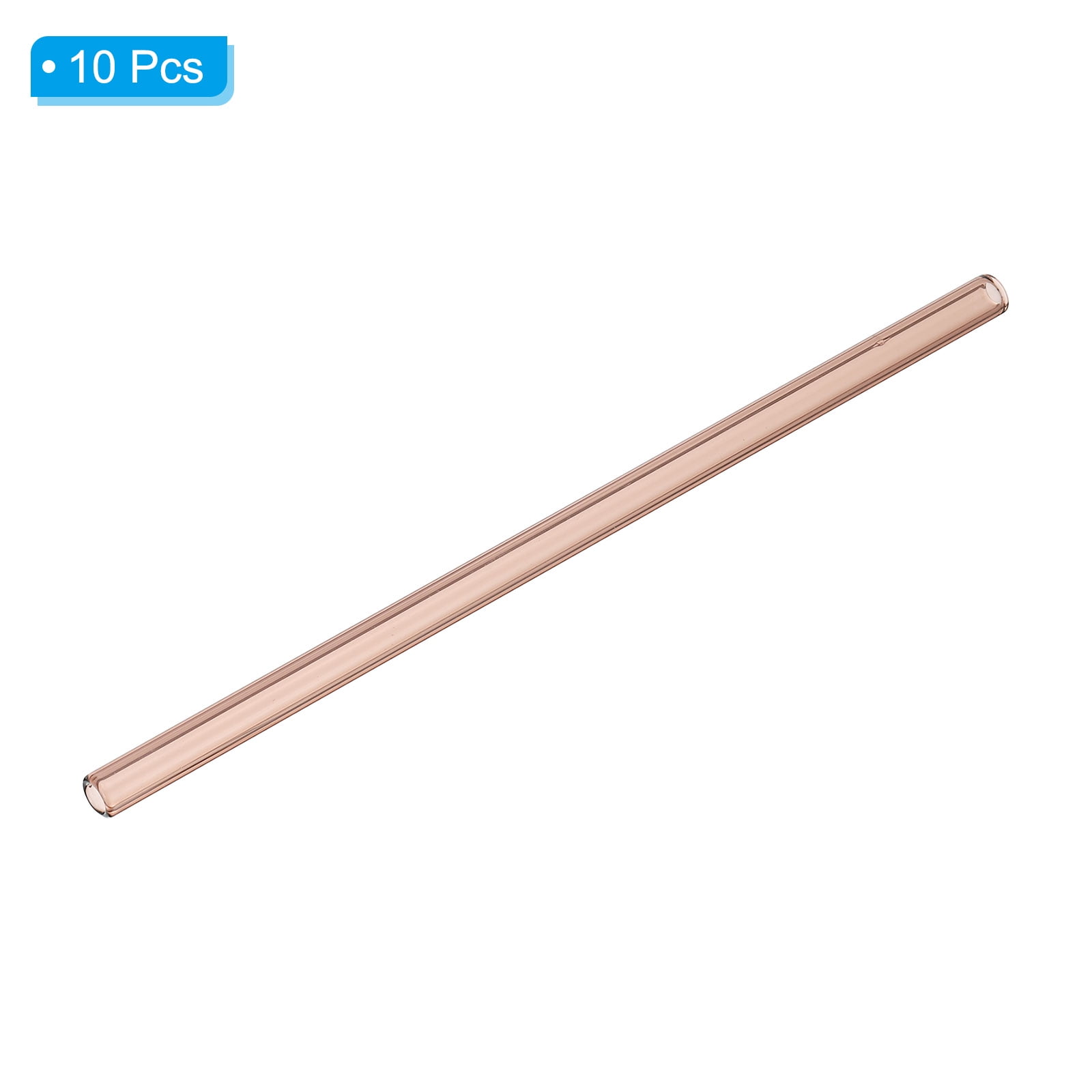 Unique Bargains Glass Tubes Borosilicate Long Glass Pipes Blowing Tubes Burgundy