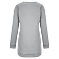 thumbnail image 5 of Lilgiuy New Casual Solid Long Sleeve Round Neck Contrast Color Sweater Top Women's Clothing Sweatshirt Dress Gray Fall for 2022 Spring Winter, 5 of 5