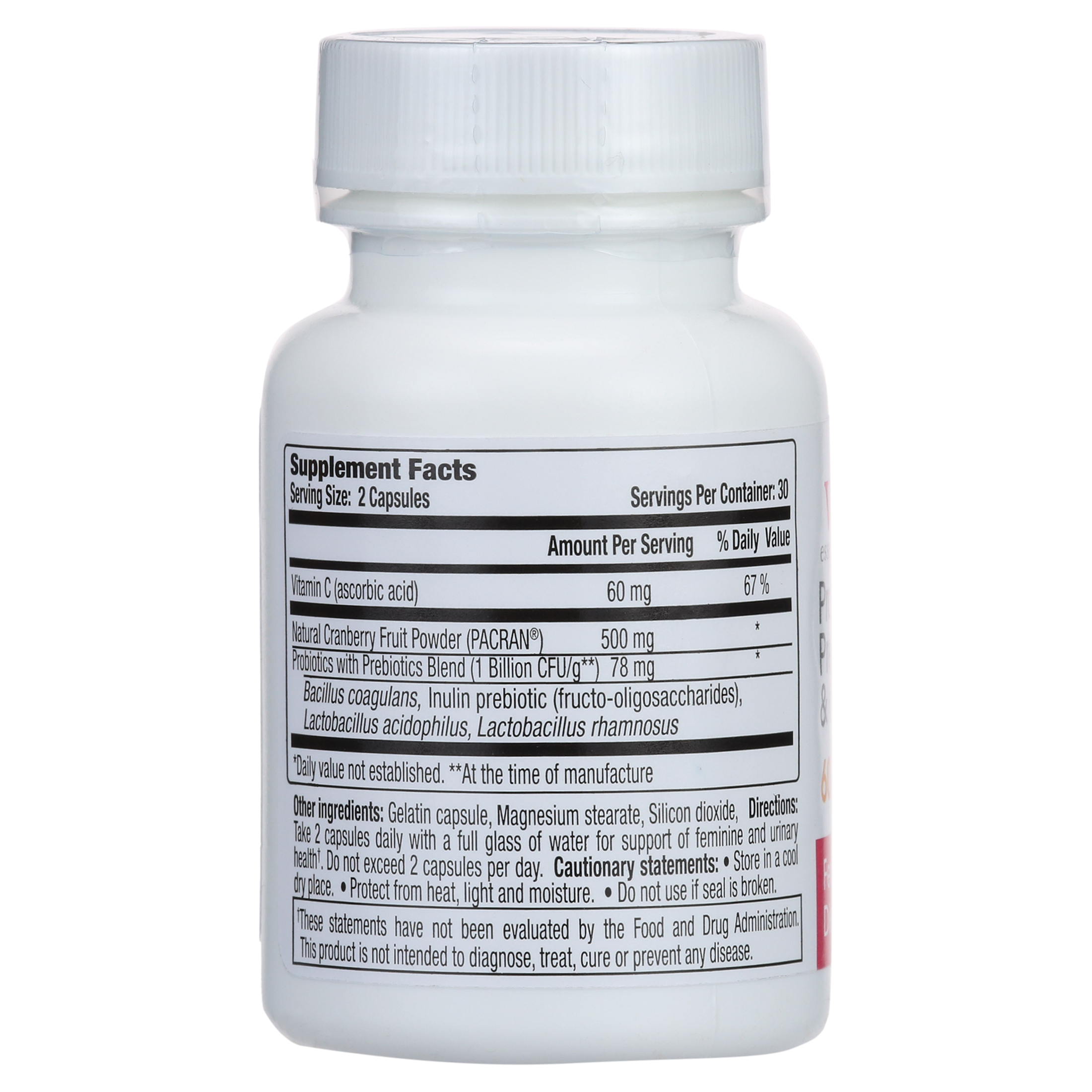vH essentials Probiotics with Prebiotics and Cranberry Feminine Health Supplement - 60 Capsules - image 6 of 9