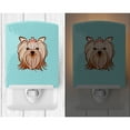 thumbnail image 2 of Carolines Treasures Checkerboard Blue Yorkie Yorkishire Terrier Ceramic Night Light 6x4x3 multicolor, 2 of 2