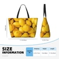 thumbnail image 4 of Fuzoiu Ripe Yellow Lemon Print Waterproof Beach Tote Bag for Women Girls with Zipper,Sandproof Pool Swim Bag,Large Capacity Beach Travel Bag for Pool Swim Travel Everyday, 4 of 7