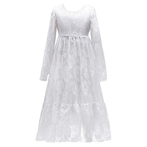 Girls white maxi dress sale