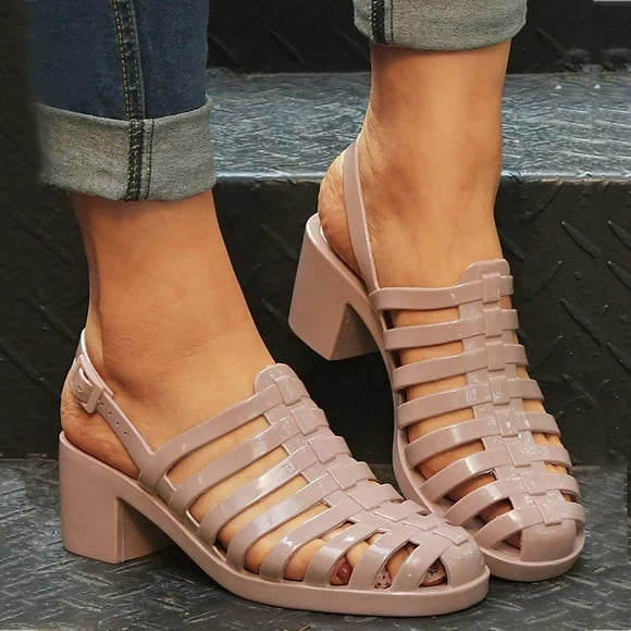 XIAQUJ Sandals for Women Dressy Summer Comfortable Dress Sandal Ankle Strap Buckle Shoes Crystal Slipper Sandals for Women 2024 Pink 8