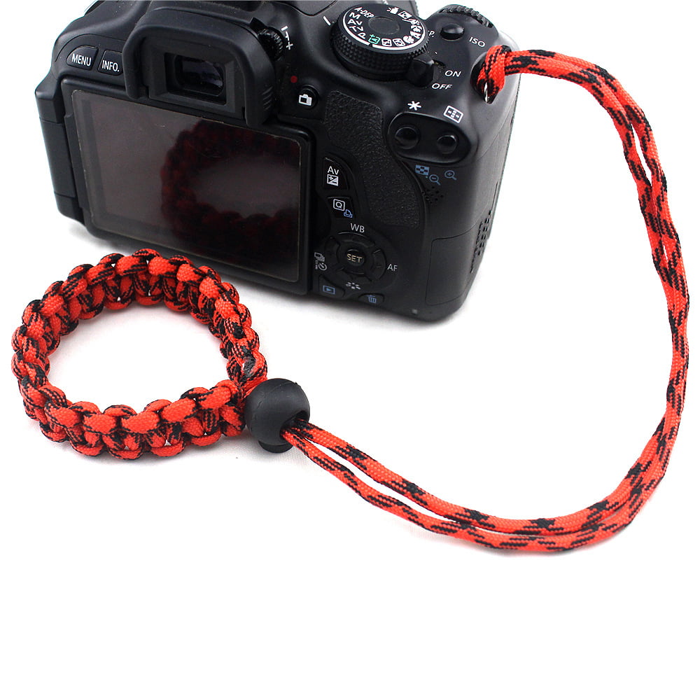 Brown Paracord Wrist Strap for DSLR Compact Cameras Fuji Canon Nikon Sony pentax 