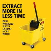 Rubbermaid Commercial Products Tandem 31-Quart Bucket and Wringer, Yellow