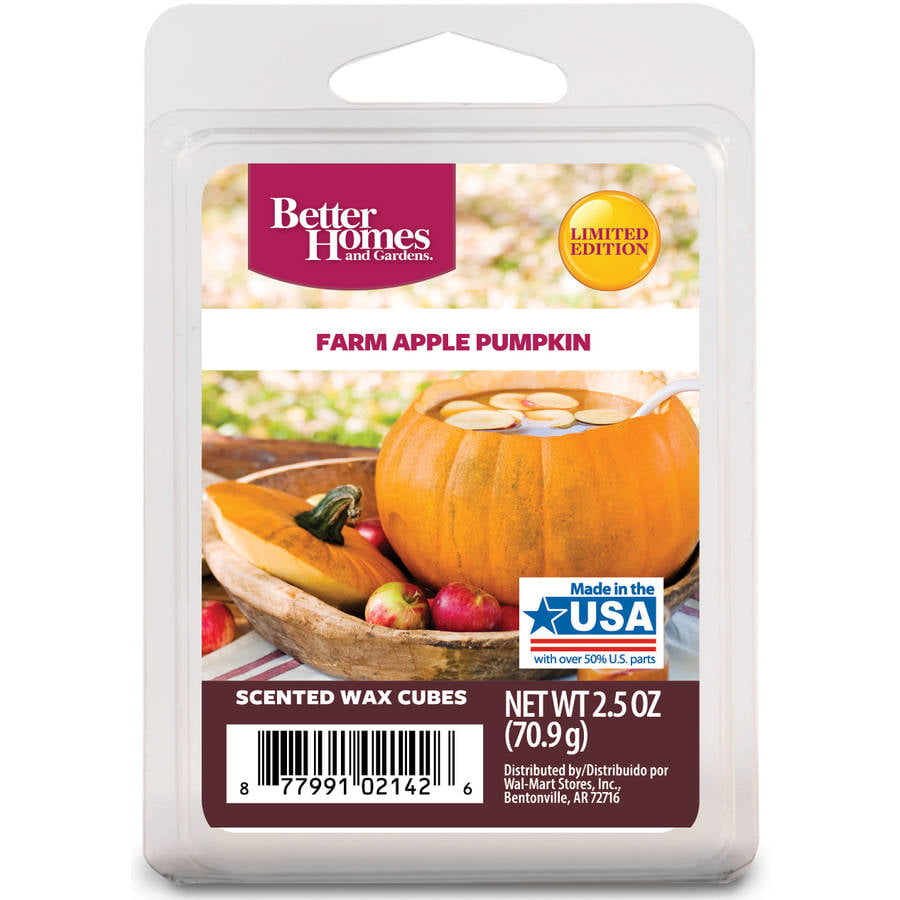 Better Homes Gardens 2 5 Oz Farm Apple Pumpkin Scented Wax Melts
