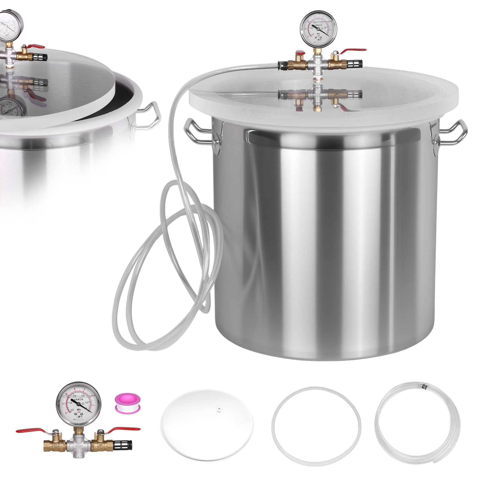 golytefs 304 Stainless Steel Vacuum Chamber for Silicone Epoxy Wood Stabilizing (40*40cm)