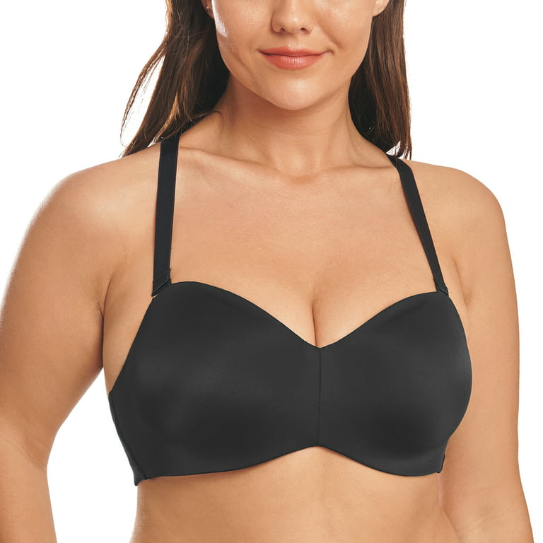 WingsLove Women’s Plus Size Strapless Bra Non Padded Underwire Smooth  Seamless Anti-Slip Minimiser Bra : : Clothing, Shoes & Accessories
