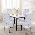 thumbnail image 2 of Dining Room Chair Covers Set of 4, Stretch Printed Parsons Chair Slipcovers Spandex Removable Washable Kitchen Chair Protector Cover for Dining Room, Hotel, Ceremony (Daisy Pattern), 2 of 6