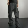 thumbnail image 4 of Mens Loose Fit Sweatpants Baggy Wide Leg Pants Athletic Joggers Drawstring Waist Casual Comfort with Pockets 2026 Dark Gray XL, 4 of 9