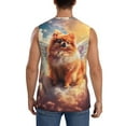 thumbnail image 4 of Pofeuu Cute Cloud Pomeranian Print Men's Muscle T-Shirt, Sleeveless, Muscle Tank, Classic Muscle Tee Top For Men Casual Sleeveless Muscle T-Shirt Trendy Clothes-X-Large, 4 of 7