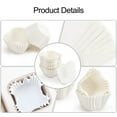 thumbnail image 6 of Bobasndm 100 Count White Cupcake Liners, Square Baking Cups for Baking, Paper Cupcake Liners -No Smell, Food Grade & Grease, 6 of 9