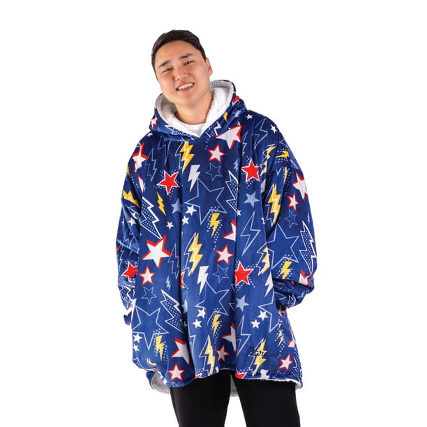 Bare Home Manta de Felpa Sherpa para Usar Mullida y Suave, Liviana, para Adultos, Superhéroe