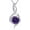 02-amethyst, variant on Round Birthstone Necklace for Women 925 Sterling Silver Created Gemstone Infinity Pendant Necklaces Christmas Birthday Jewelry Gifts for Wife Mother Her, 18"+2"