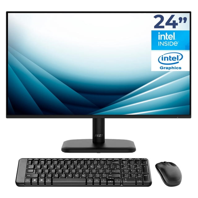 Computadora Mini PC MSI CUBI Intel Celeron N100 8GB SSD 128GB Monitor 24" Teclado Mouse WiFi Bluetooth Ideal Para Punto de Venta