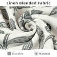 thumbnail image 6 of DriftAway Twyla Linen Blend Blackout Valance for Kitchen 18 Inch Length Boho Floral Printed Lined Rod Pocket Room Darkening Window Curtain Valance for Living Room Bedroom 52x18 Inch Ivory Gray, 6 of 8