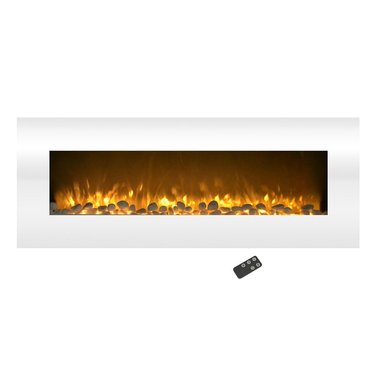 Northwest 50-inch Electric Fireplace with 10 LED Color Options (White) -  Walmart.com